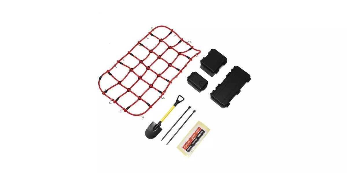 KC10 Filet de toit et accessoires pour barres de toit Kyosho série KC10 - Rouge