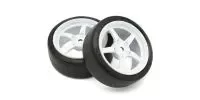 Pneus Montes-Colles Drift FZ02 5-Spoke White 1:10 Fazer 2.0 (2) Part No. : K.FATH704WD