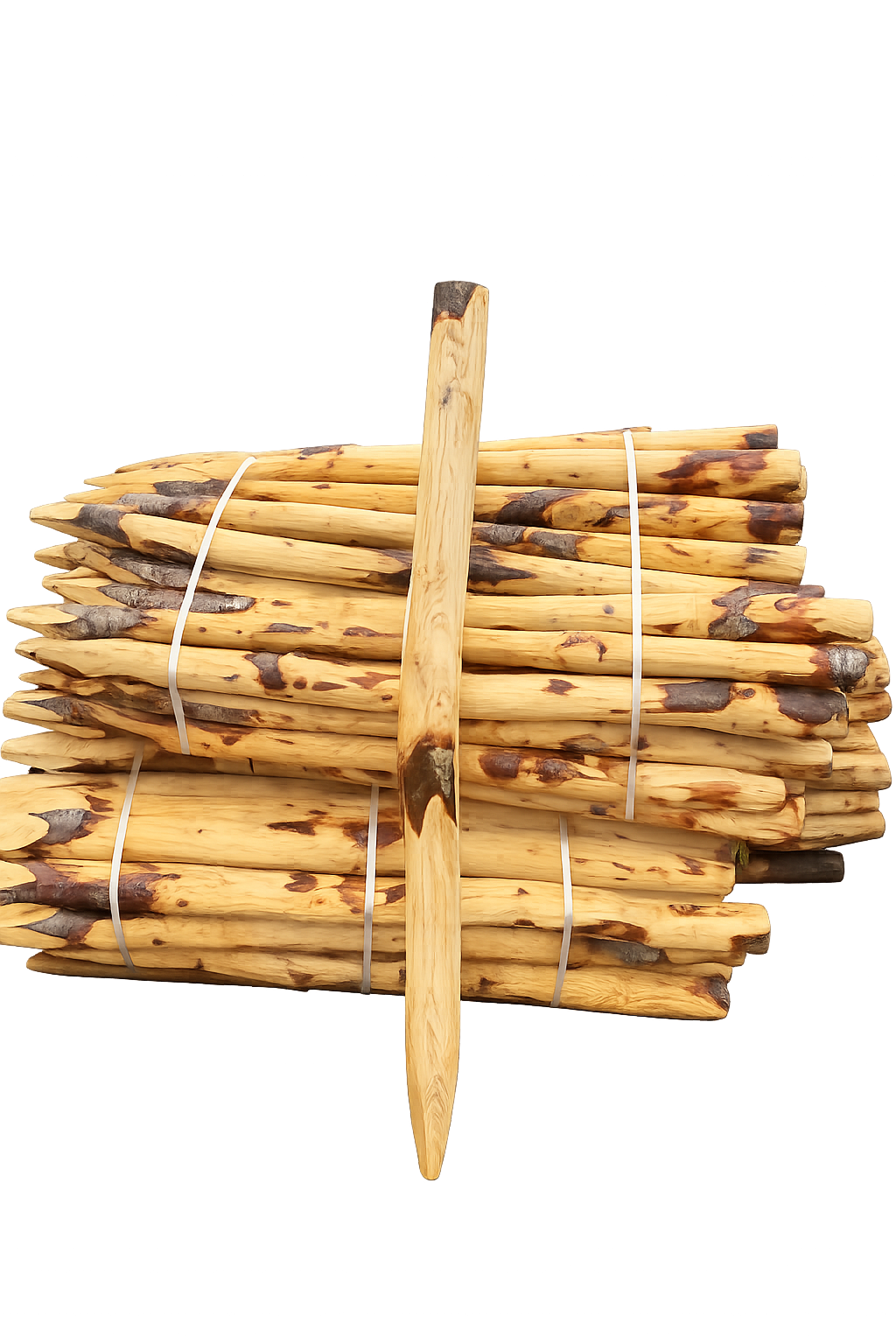 6ft round peeled pointed post