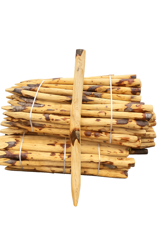 6ft round peeled pointed post