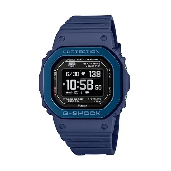 DW-H5600MB-2ER - CASIO G-SHOCK Mod. G-SQUAD THE ORIGIN Blue w. Metal bezel - HEART RATE SERIE