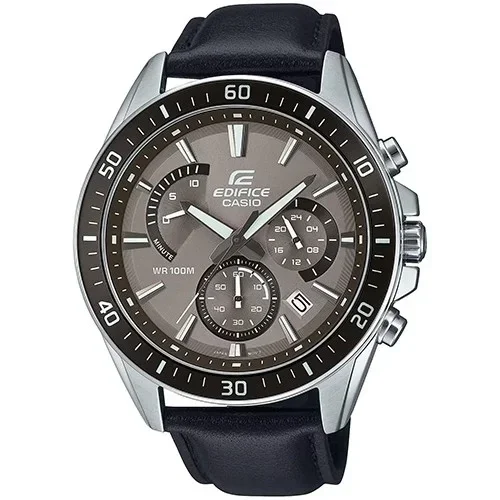 EFR-552L-5AVUEF - CASIO EDIFICE Mod. RETROGRADE CHRONOGRAPH XL LEATHER - TAN BLACK