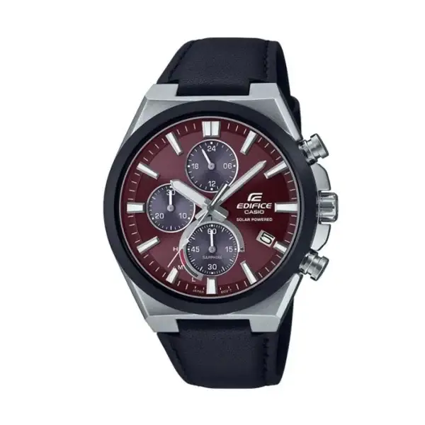 EFS-S630BL-5AVUEF - CASIO EDIFICE Mod. SPORT CHRONOGRAPHSOLAR POWERED, LEATHER- RED