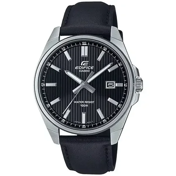 EFV-150L-1AVUEF - CASIO EDIFICE Mod. CLASSIC DATE - LEATHER, BLACK