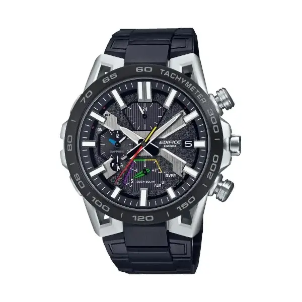 EQB-2000DC-1AER - CASIO EDIFICE SOSPENSIONE Mod. RACING MULTICOLOR BLUETOOTH® ION-PLATED STRAP TOUGH SOLAR