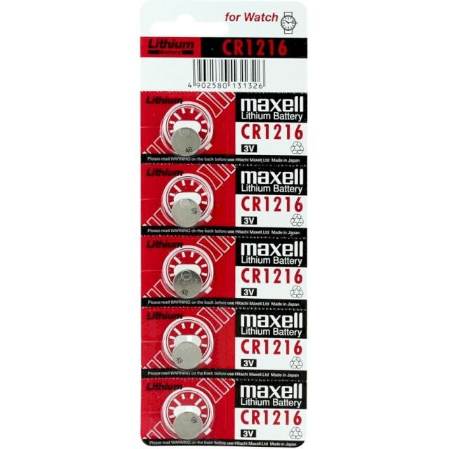 Maxell CR1216 Voordeelpack 5st - Lithium 3V
