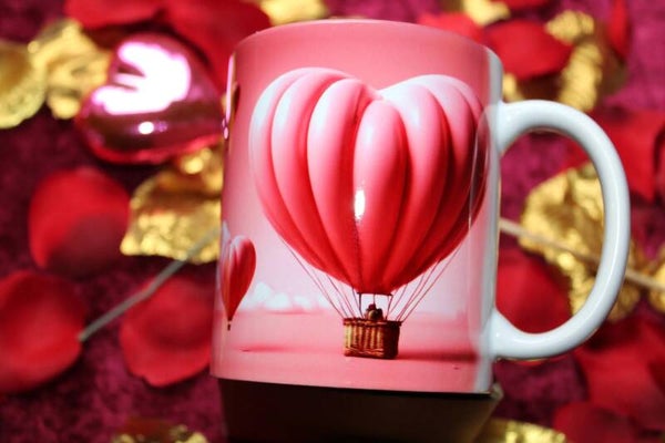 Kaffeebecher Herzballon