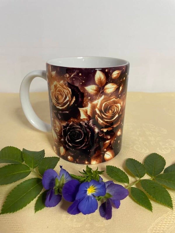 Kaffeebecher goldene Rose