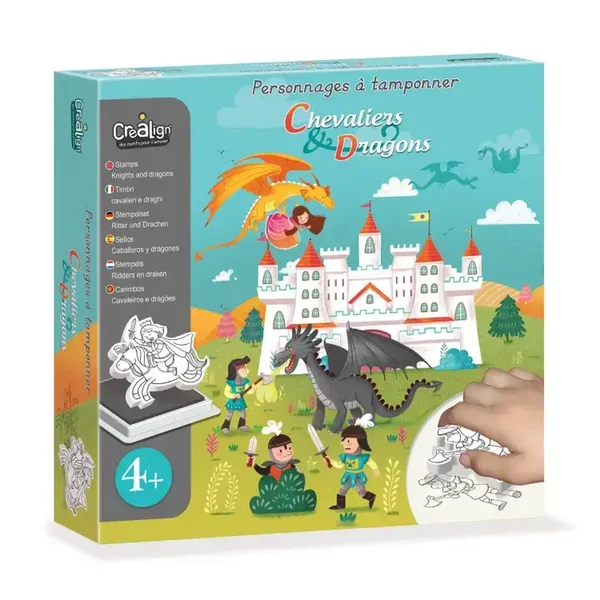 Personnages à tamponner : Chevaliers et dragons