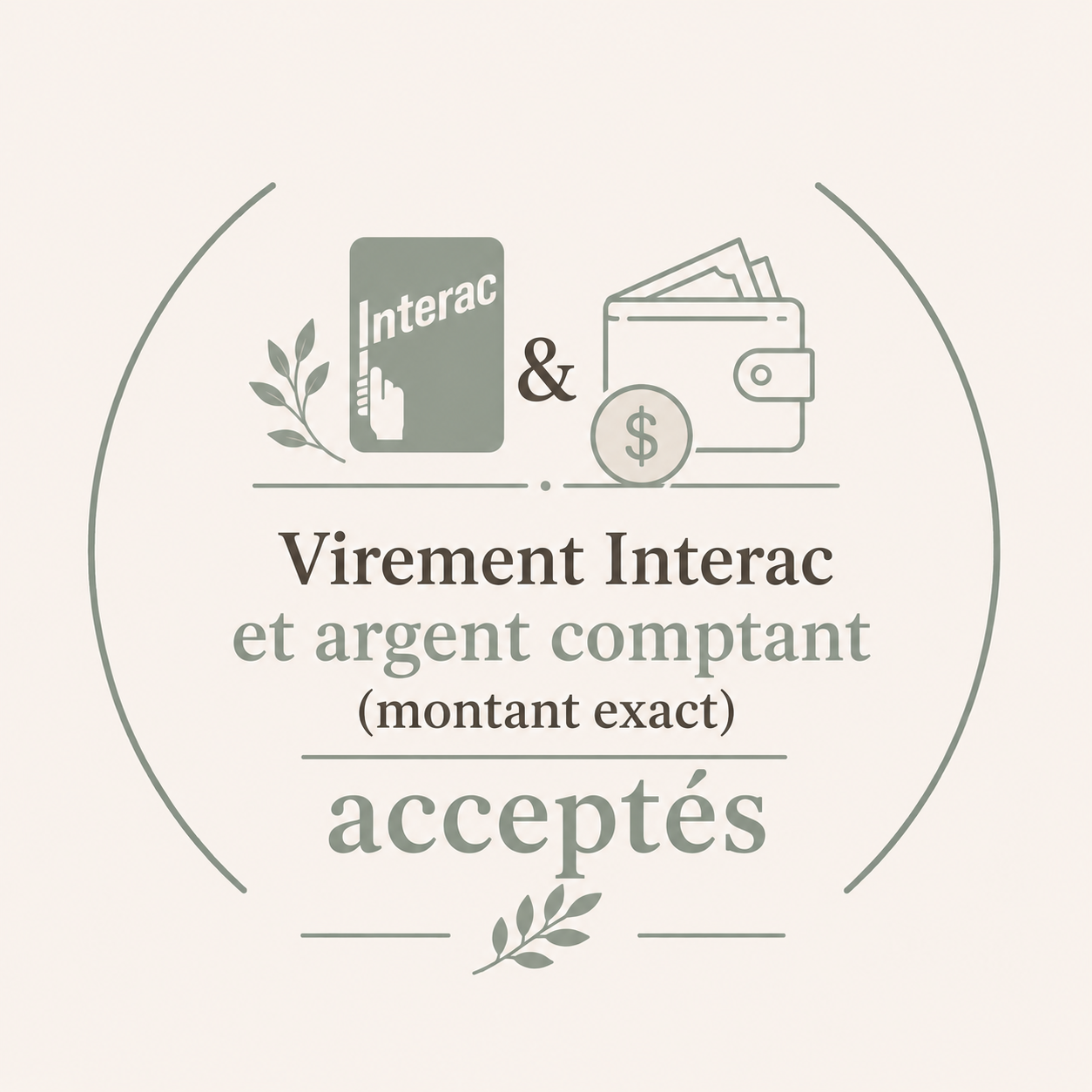 Virement bancaire ou argent comptant