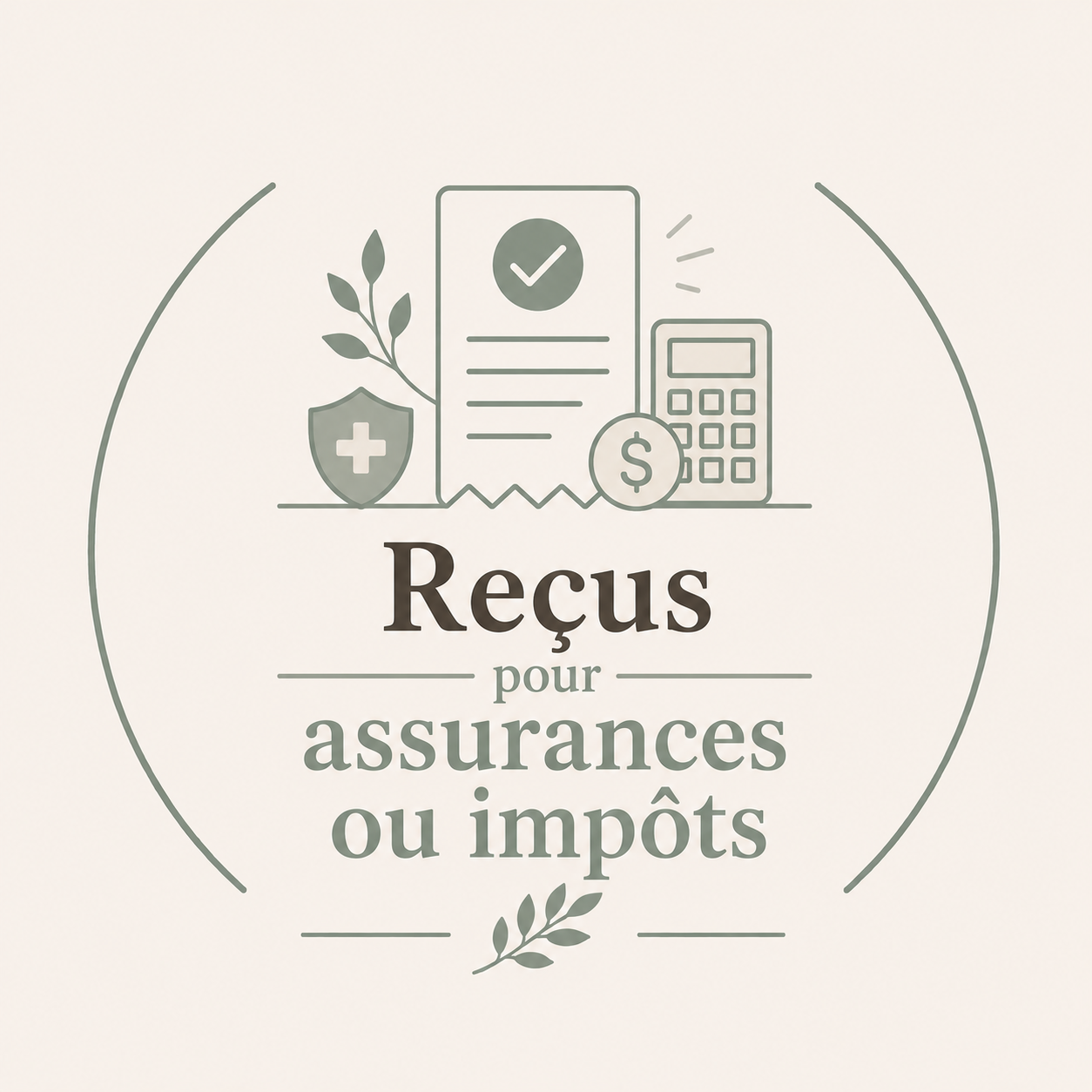 Reçus disponibles pour assurances ou impôts