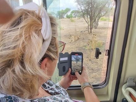 "Famille heureuse safari Serengeti - Voyage réussi Tanzanie"