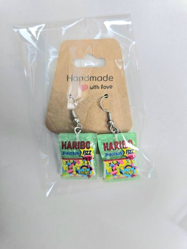Funny earrings Haribo green