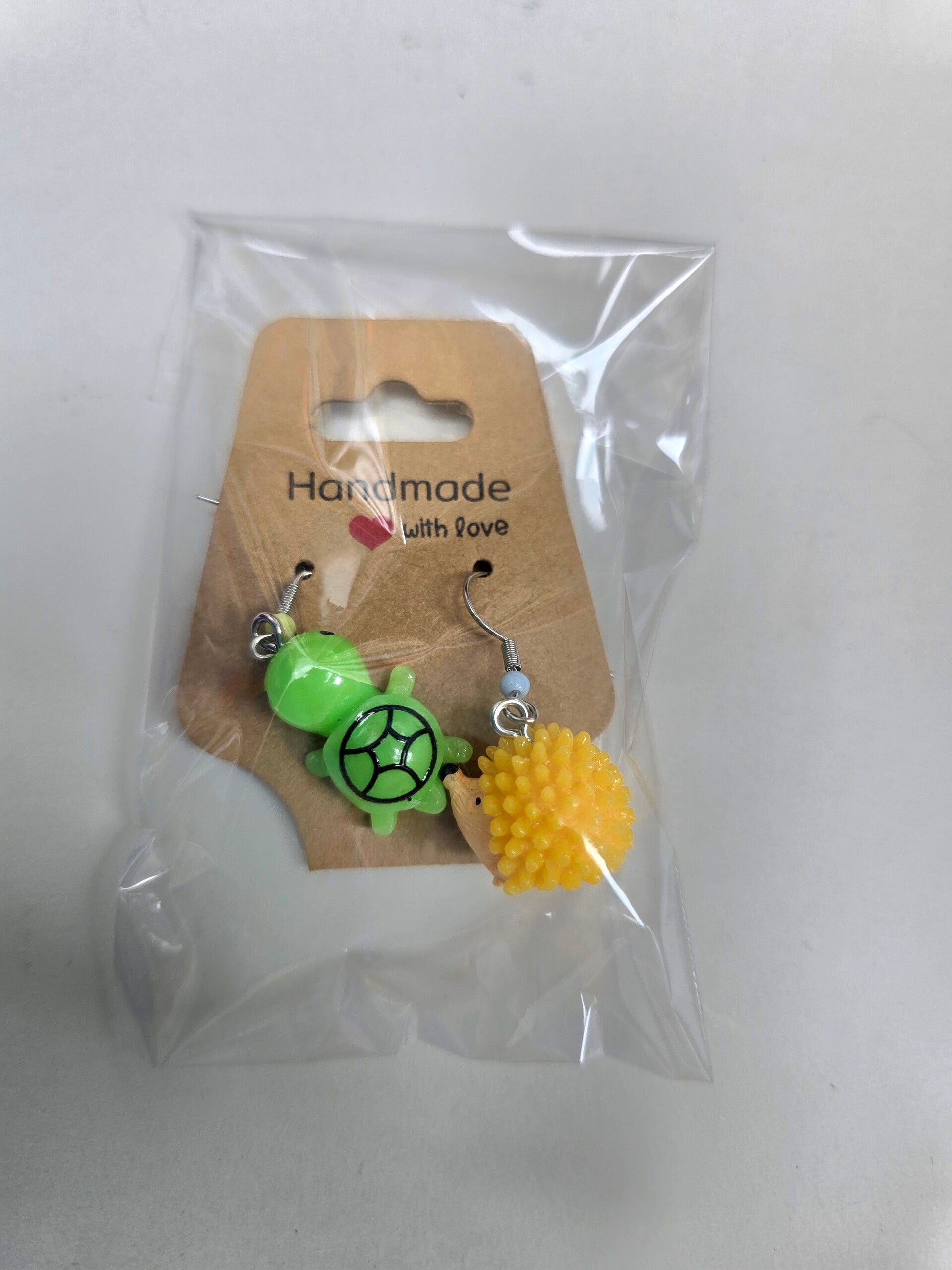 Funny earrings Turtle& Hedgehog