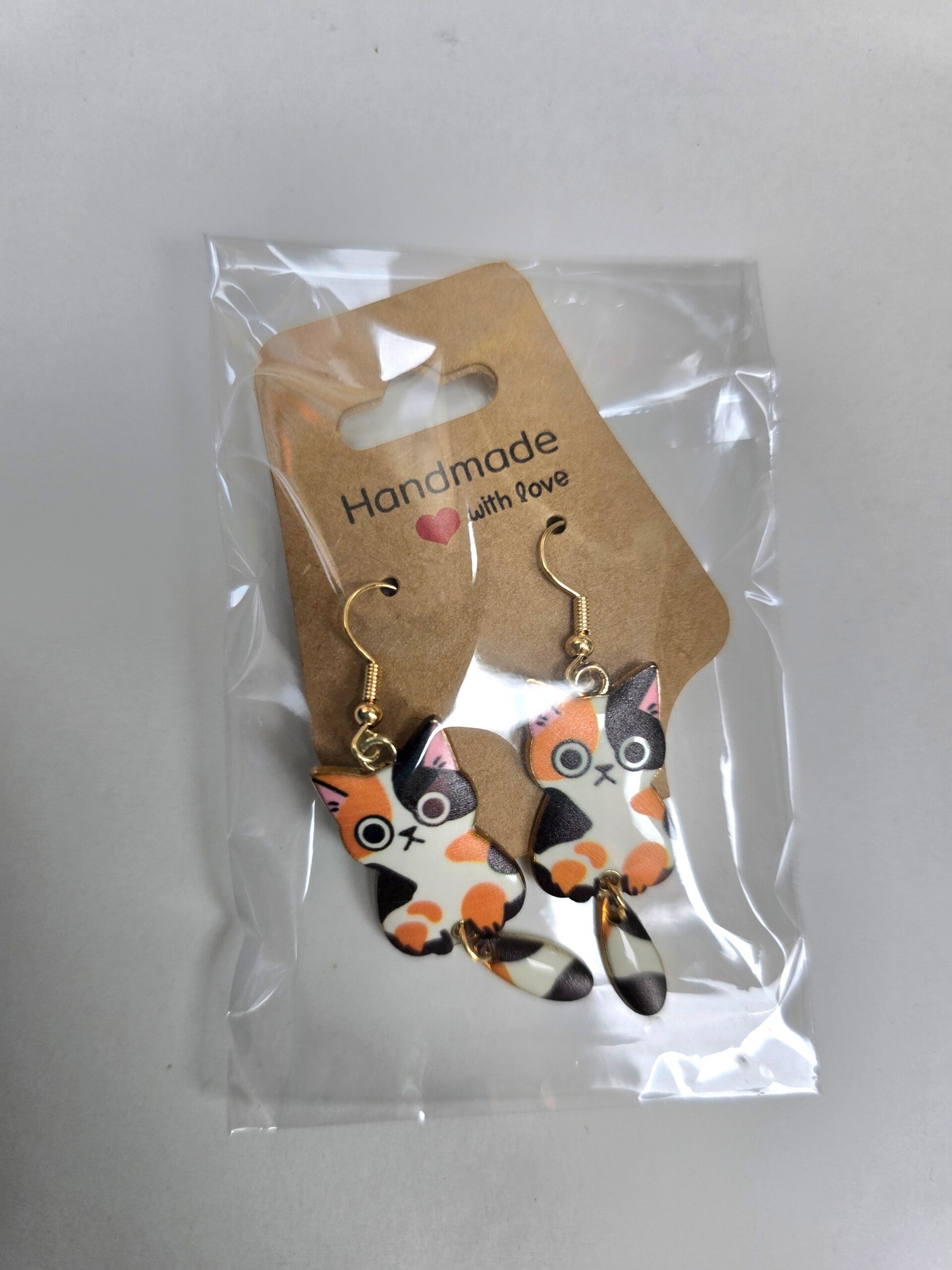 Funny earrings Black& ginger cats