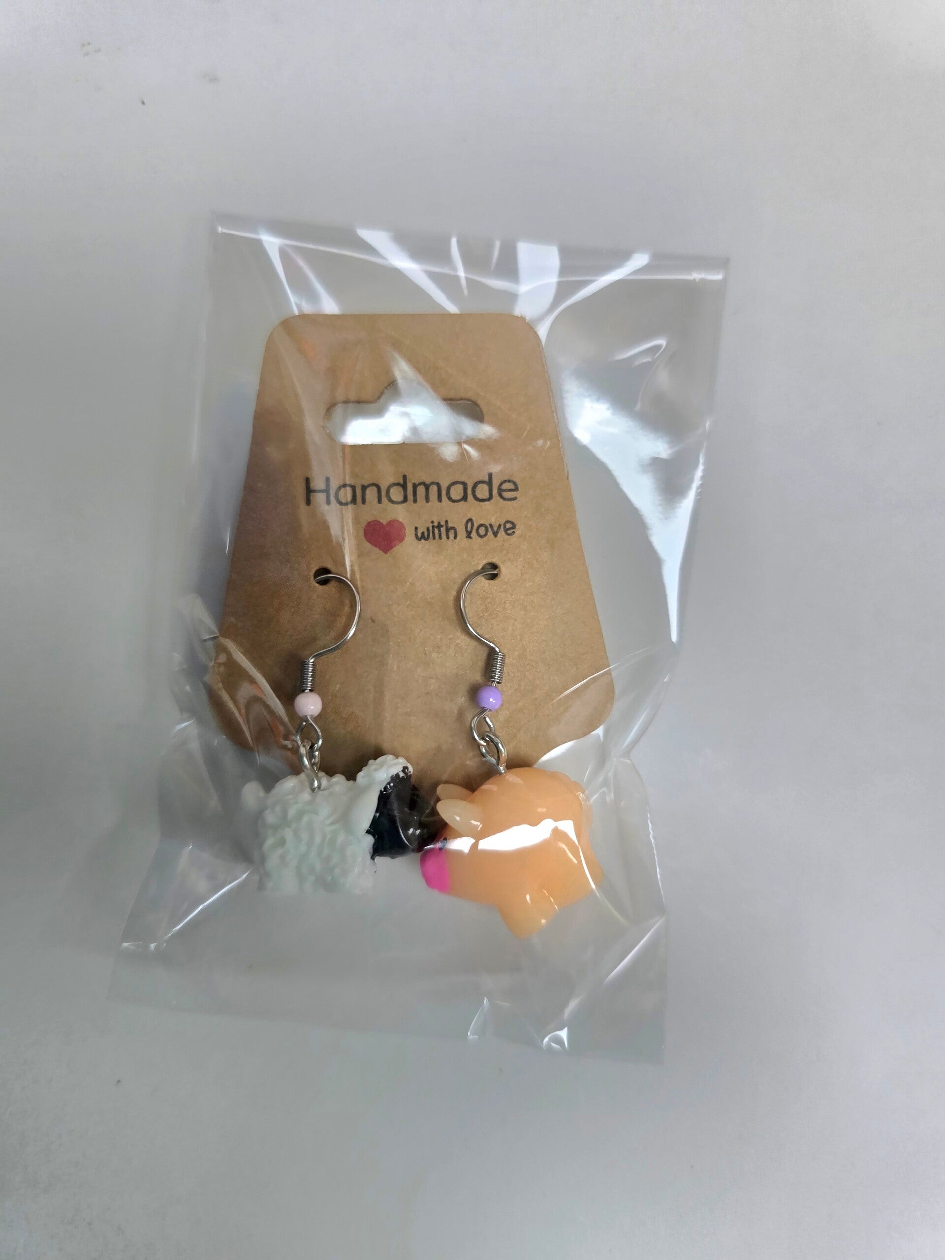 Funny earrings Sheep& piggy