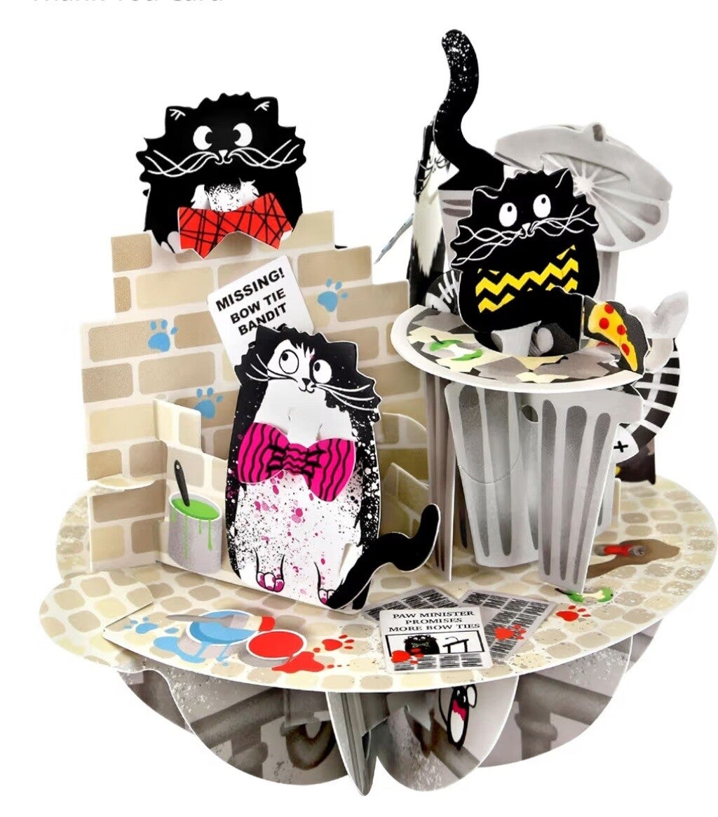 Cats pirouette card