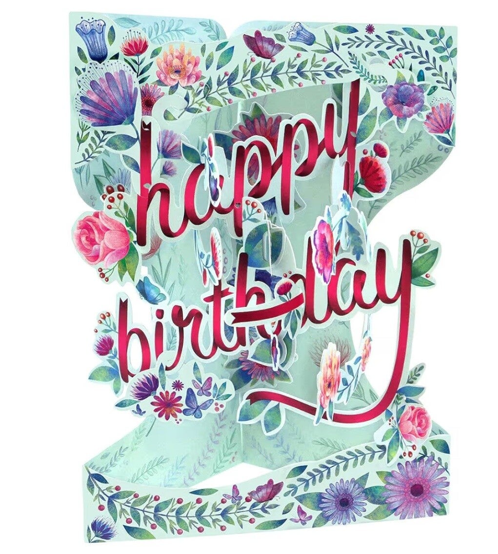 Happy Birthday  swinging card