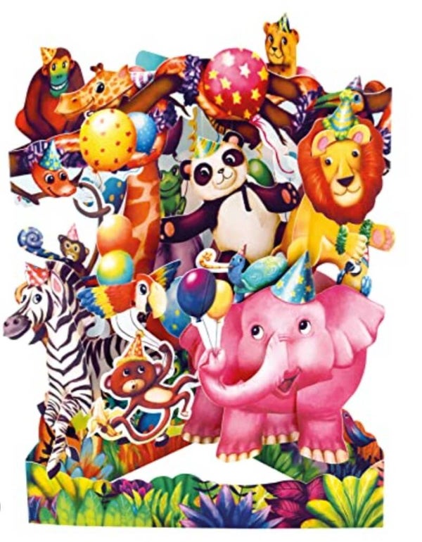 Animal party Swinging card