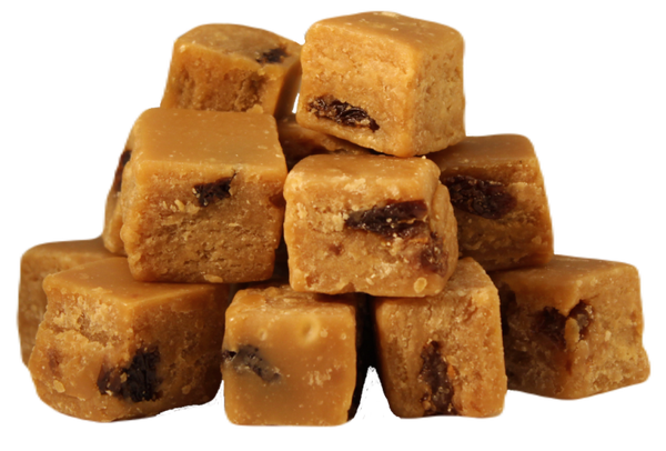 Rum & Raisin Fudge crumbly mini cubes