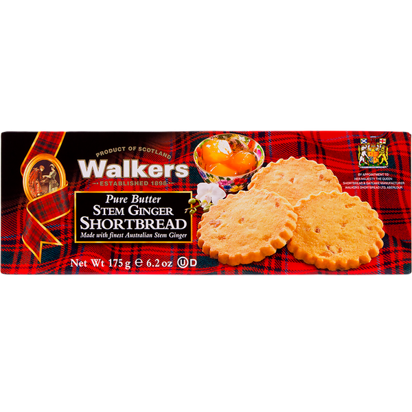 Walkers Stem Ginger Shortbread doos 150gr