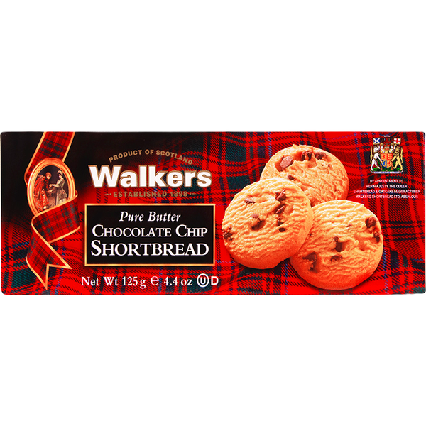 Walkers Choc Chip Shortbread doos 125gr