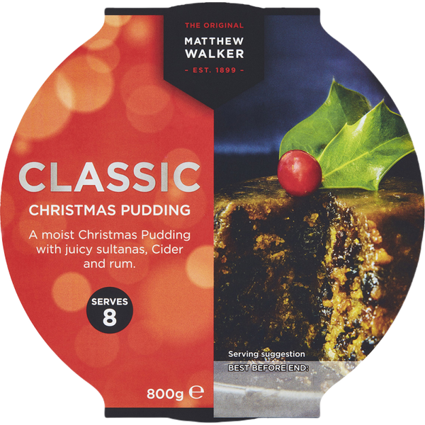 M.Walker Classic Christmas Pudding cup 800g