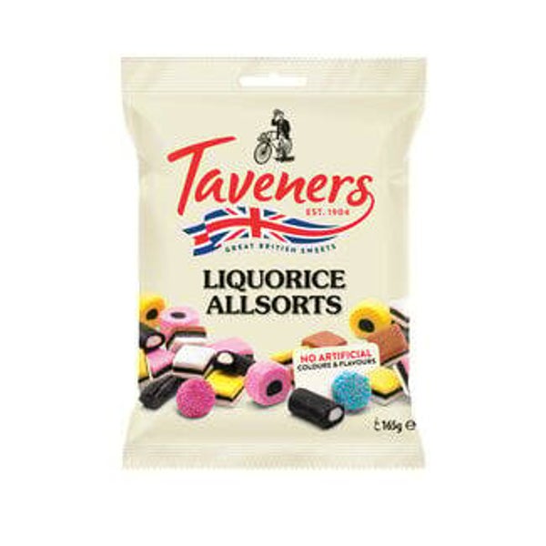 Taveners Liquorice Allsorts 165g