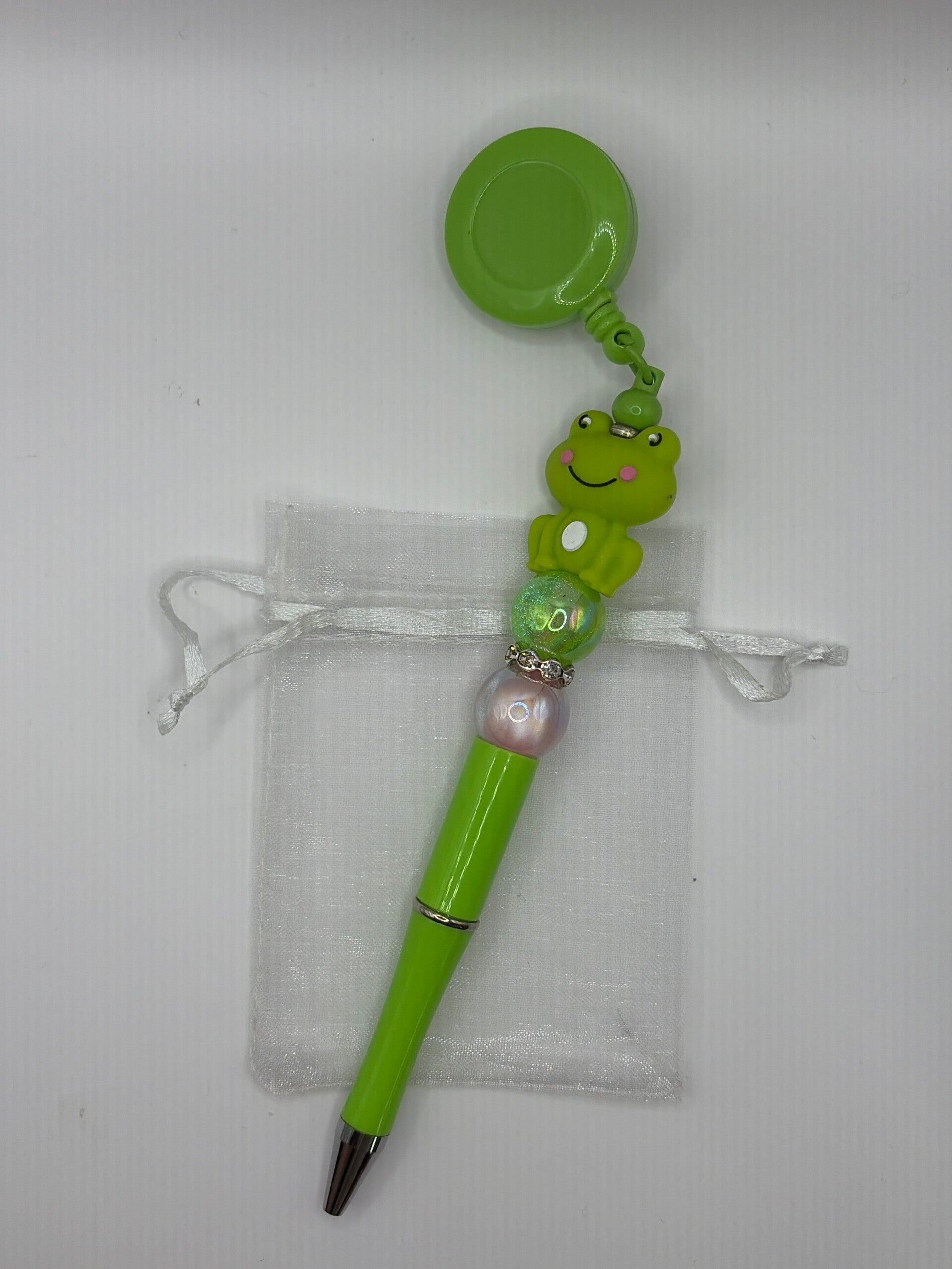 Pen met cliphouder groen met kikker Opkikkertje