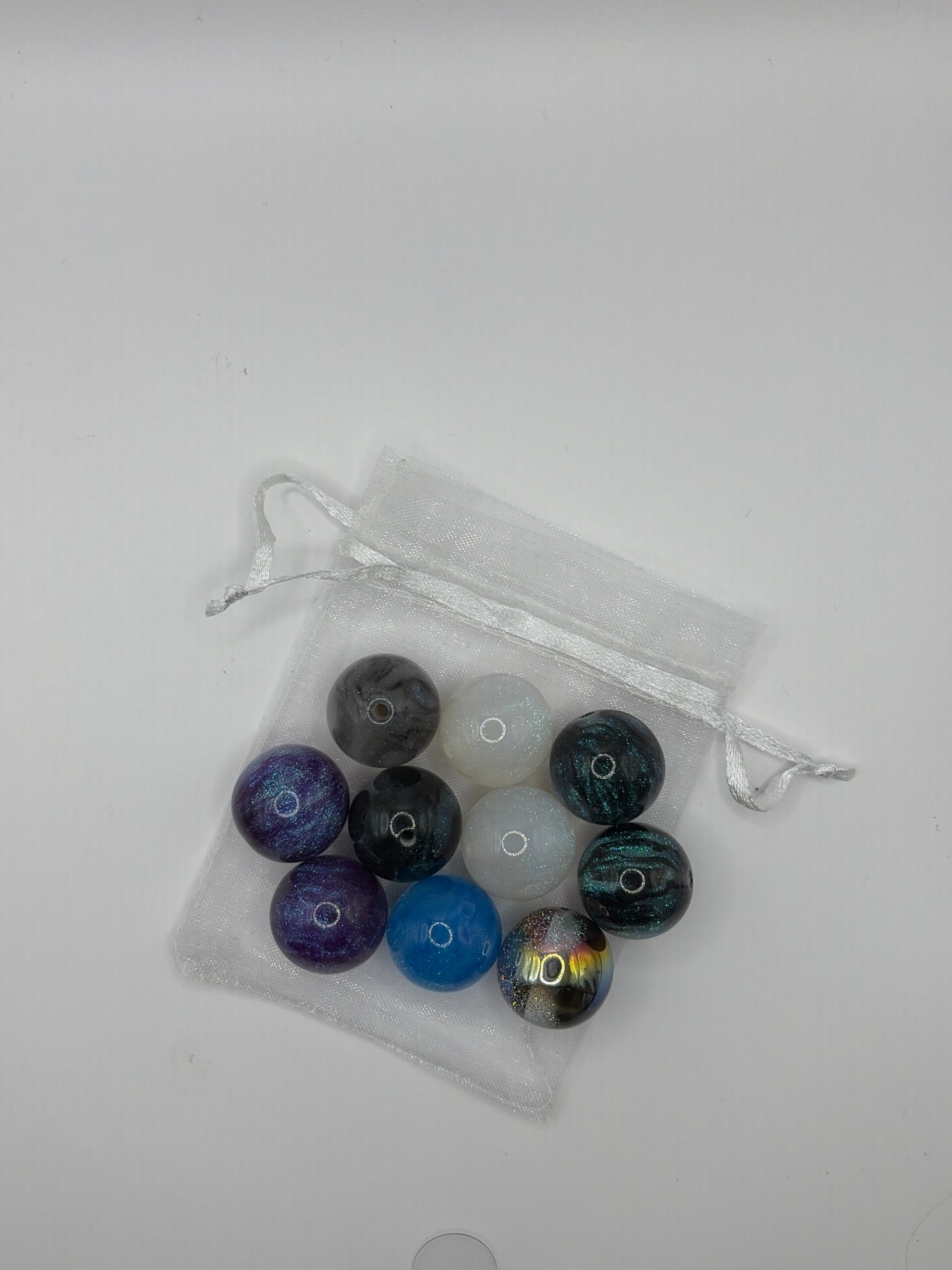 Kralen 20 mm diverse soorten, zakje 10 stuks