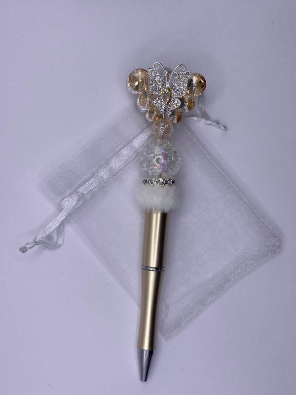 Vlinder pen goud