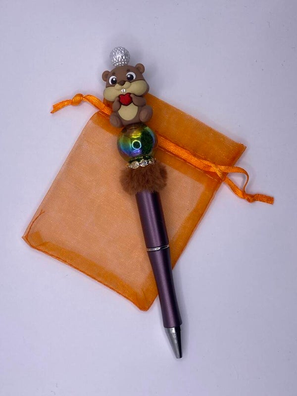 Pen 3D bever Focal aubergine kleurige pen