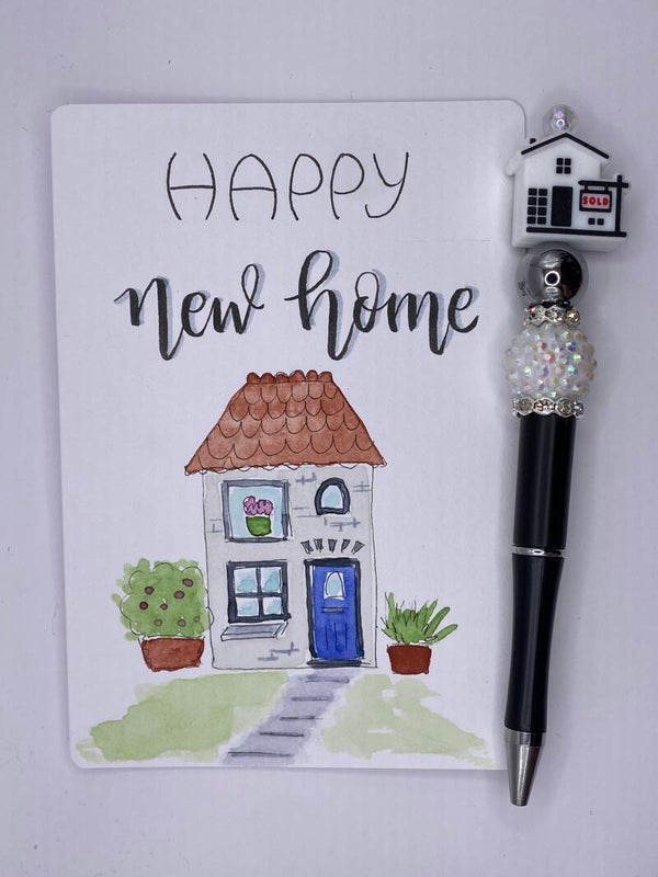 Kaart Happy new home inclusief bijpassende pen