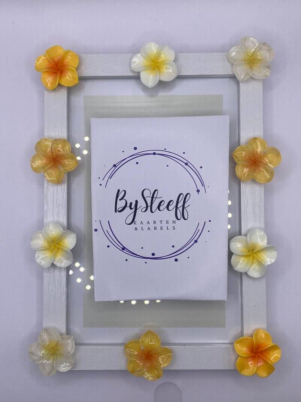 Fotolijstje Flower geel