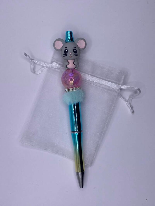 Pen muis lichtgrijs blauwe pen kleurverloop