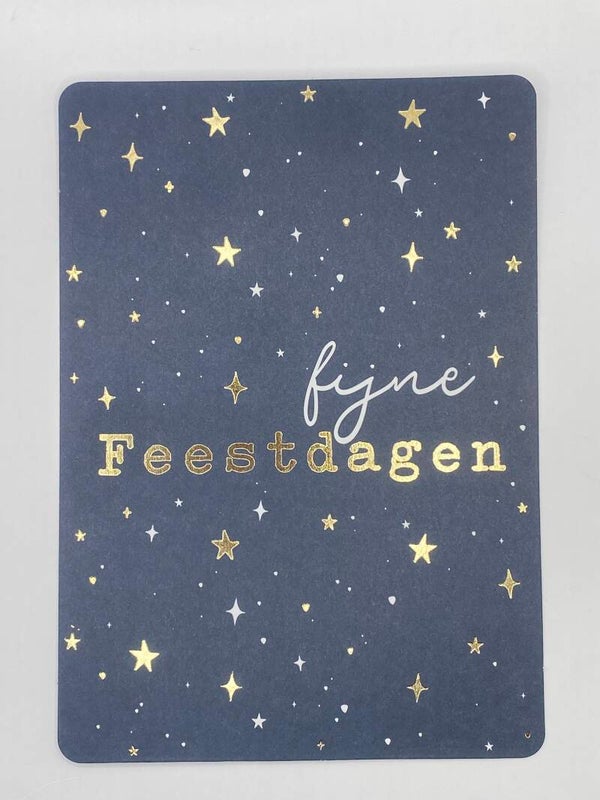 Kerstkaart fijne feestdagen