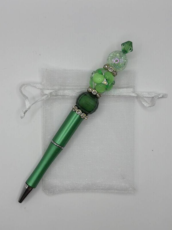 Pen mat groen met appel kraal