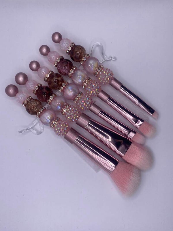 Make up set kwasten panterprintachtige kralen