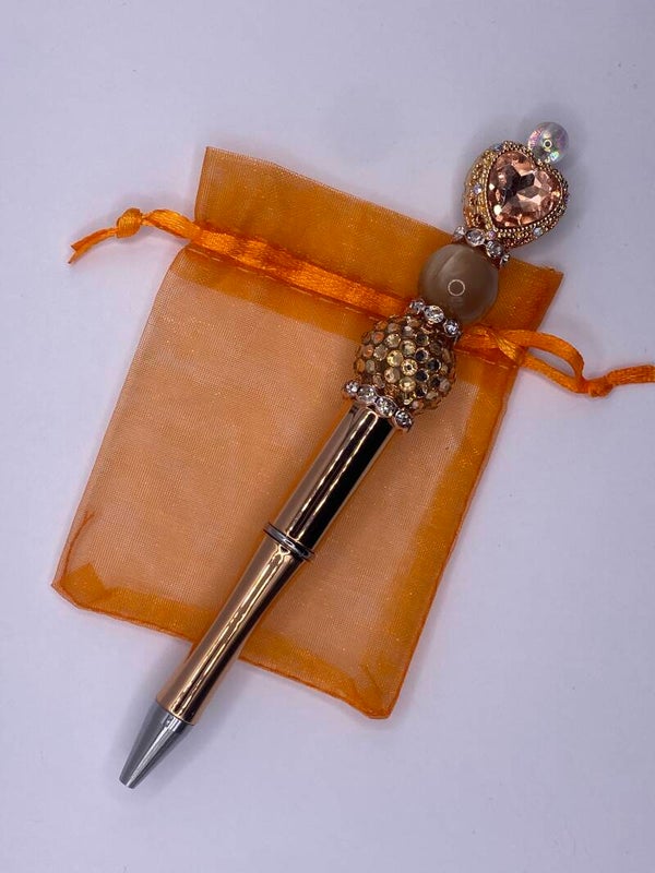 Pen goudkleurig hart