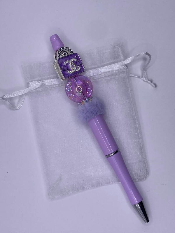 Pen paars lavendel metallic tasje paars CC
