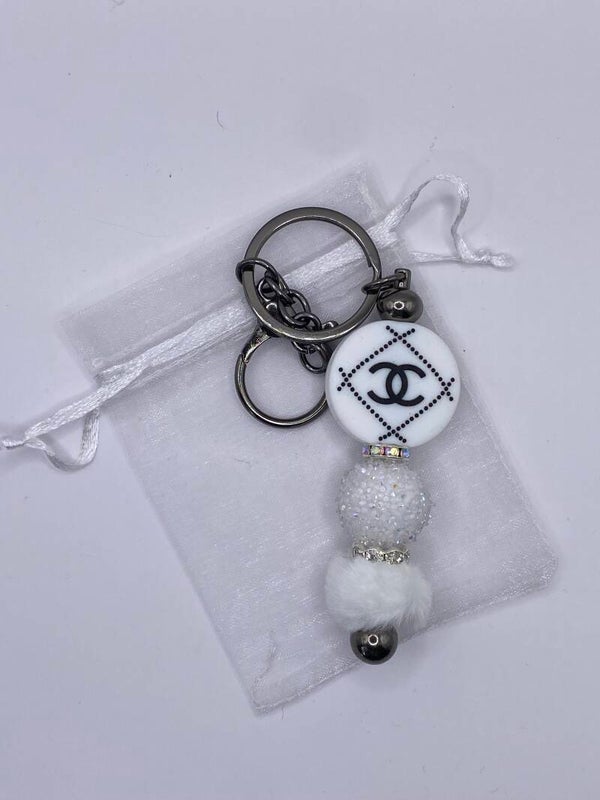 CC wit rond sleutelhanger