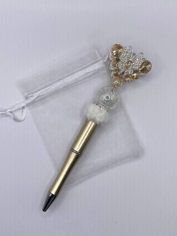 Vlinder pen goud