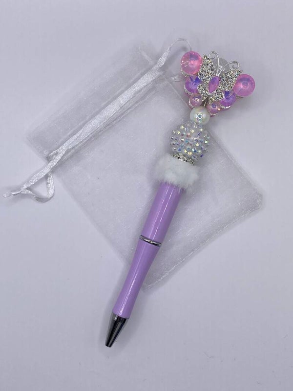 Vlinder pen roze