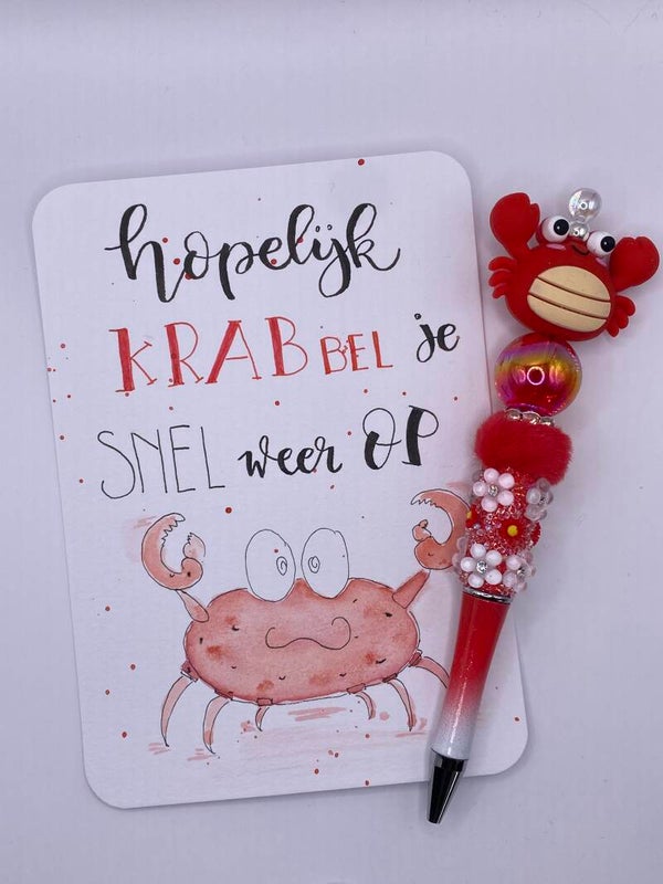Kaart en pen hopelijk krabbel je snel weer op