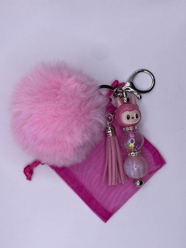 Sleutelhanger / tashanger Labubu met pompom