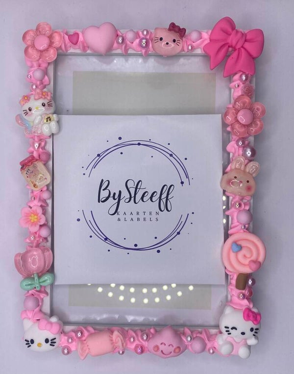 Fotolijstje decoden roze Hello Kitty