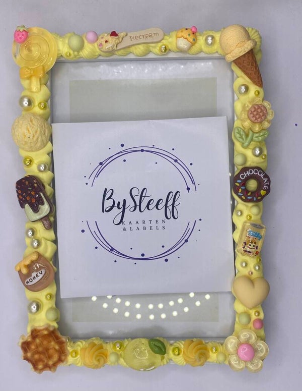 Fotolijstje decoden geel ijsjes