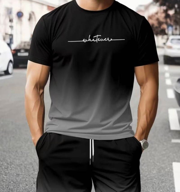 grey and black tshirt