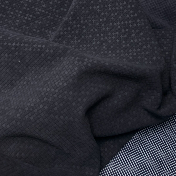 Nubuck donkerblauw ruitje 2: 90x45-50