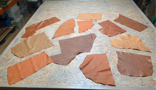 Pakket cognac kleurige lapjes 2